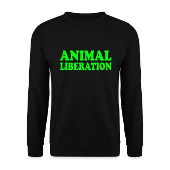 Animal liberation - Unisex Sweatshirt - black - Front - Alina (178cm) & Michal (187cm)