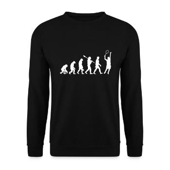 évolution du tennis - Sweat-shirt Unisexe - noir - Devant - Alina (178cm) & Michal (187cm)