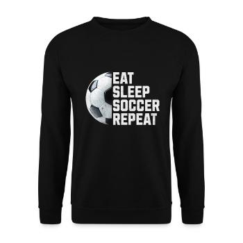 MANGEZ DORMIR SOCCER RÉPÉTER - Sweat-shirt Unisexe - noir - Devant - Alina (178cm) & Michal (187cm)