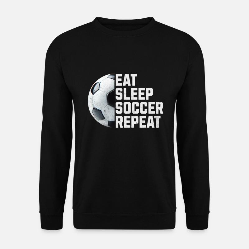 EAT SLEEP SOCCER REPEAT - Unisex Sweatshirt - black