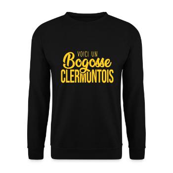 Bogosse Clermontois supporter rugby Clermont - Sweat-shirt Unisexe - noir - Devant - Alina (178cm) & Michal (187cm)