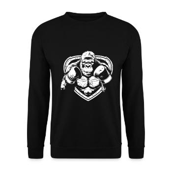Gorille Boxer Fighter - Sweat-shirt Unisexe - noir - Devant - Alina (178cm) & Michal (187cm)