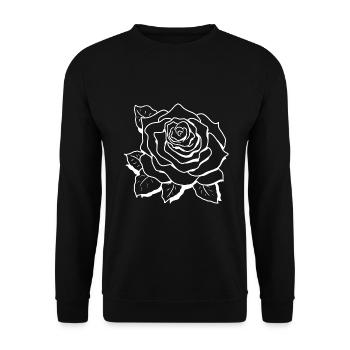 Rose - Unisex Pullover - Schwarz - Vorne - Alina (178cm) & Michal (187cm)