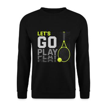Tennis Player, Tennis Racket, Tennis Ball, Tennis - Unisex Sweatshirt - black - Front - Alina (178cm) & Michal (187cm)