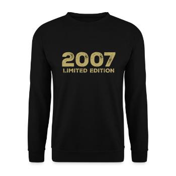Cadeau D'anniversaire Nées En 2007 Vintage 2007 - Sweat-shirt Unisexe - noir - Devant - Alina (178cm) & Michal (187cm)