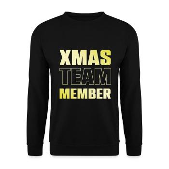 Xmas Team - Unisex Sweatshirt - black - Front - Alina (178cm) & Michal (187cm)
