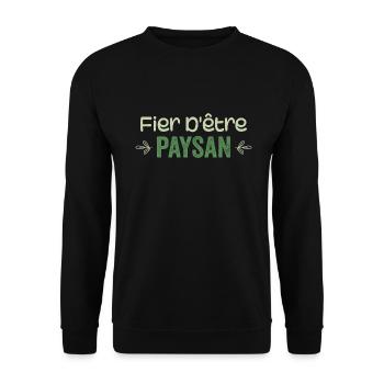 Proud to be a farmer - Unisex Sweatshirt - black - Front - Alina (178cm) & Michal (187cm)