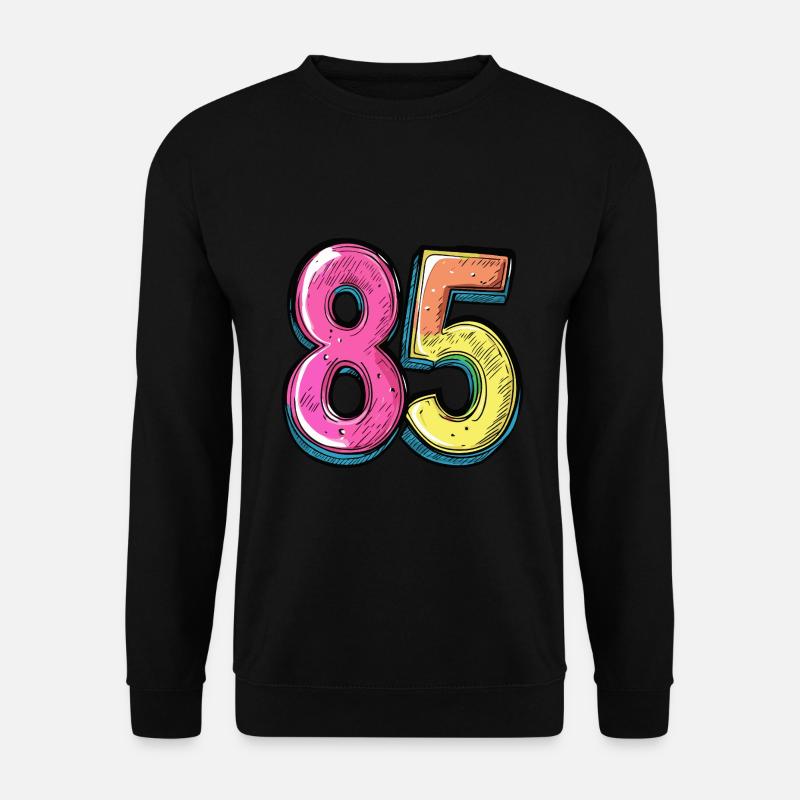 85 Zahl Bunt - Unisex Pullover - Schwarz