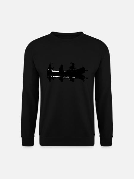 Canoe Indian Silhouette Gift Idea America - Unisex Sweatshirt - black