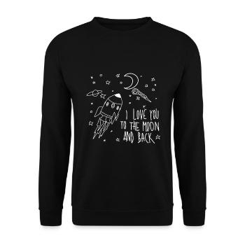Je t'aime - Sweat-shirt Unisexe - noir - Devant - Alina (178cm) & Michal (187cm)