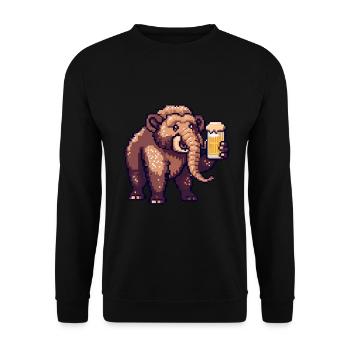 Bière Mammut Pixel - Sweat-shirt Unisexe - noir - Devant - Alina (178cm) & Michal (187cm)