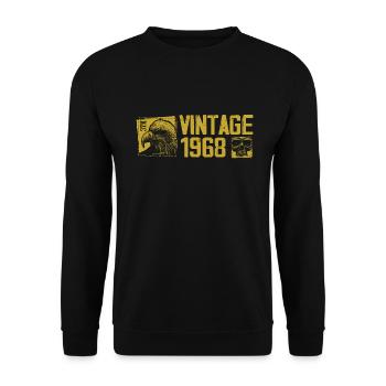 Vintage 1968 Retro Anniversary Gift 1968 - Unisex Sweatshirt - black - Front - Alina (178cm) & Michal (187cm)