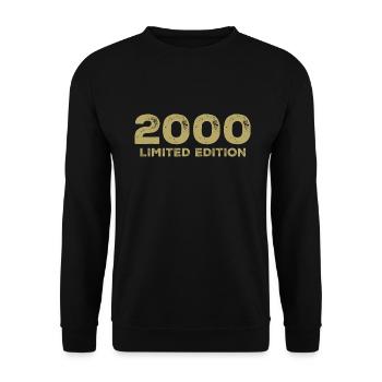 Birthday Gift Born In 2000 Vintage 2000 - Unisex Sweatshirt - black - Front - Alina (178cm) & Michal (187cm)