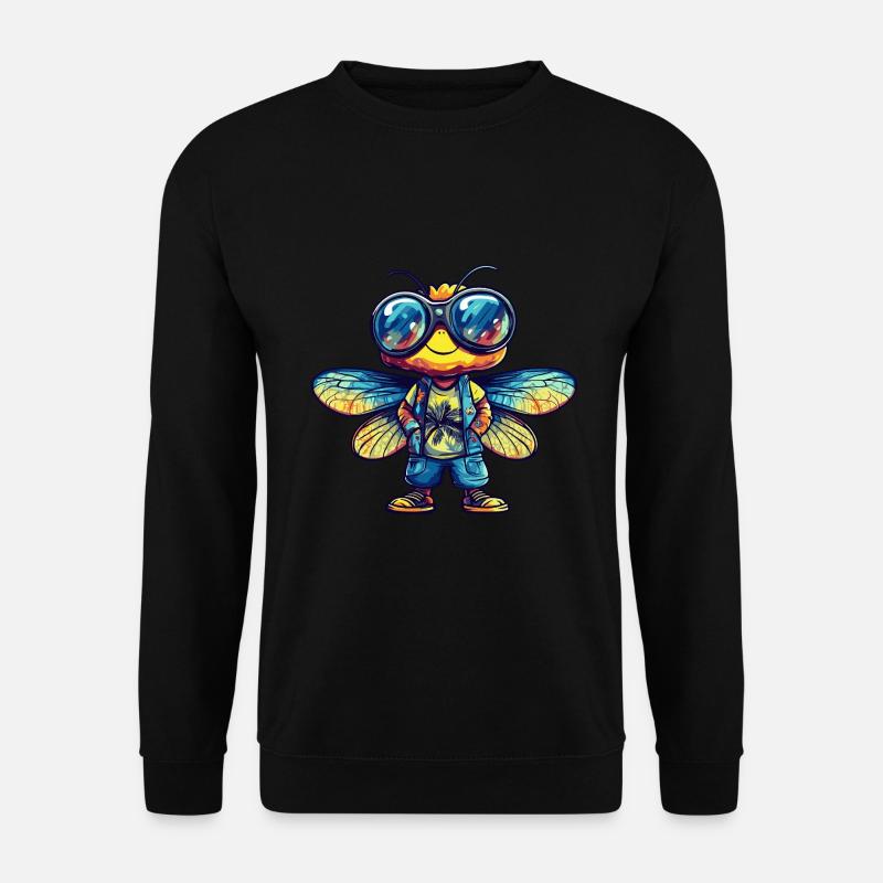 Libelle Lustig Sommer - Unisex Pullover - Schwarz