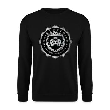 Bäcker, Bäckerei, Handwerk, Zunftwappen - Unisex Pullover - Schwarz - Vorne - Alina (178cm) & Michal (187cm)