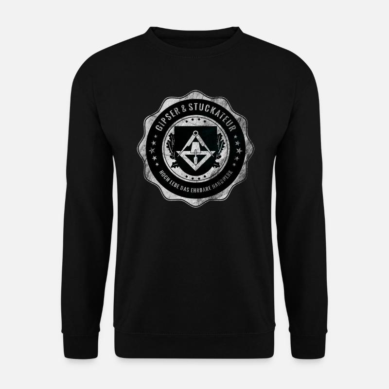 Gipser, Stuckateur, Handwerk, Zunftwappen - Unisex Pullover - Schwarz