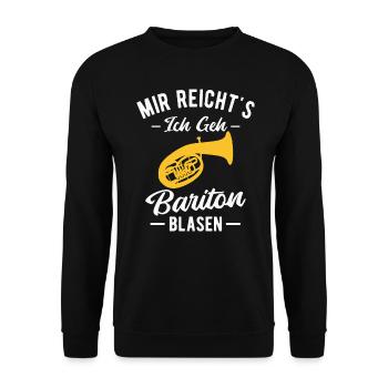 Baritonhorn Musiker Bariton Orchester Blasmusik - Unisex Pullover - Schwarz - Vorne - Alina (178cm) & Michal (187cm)