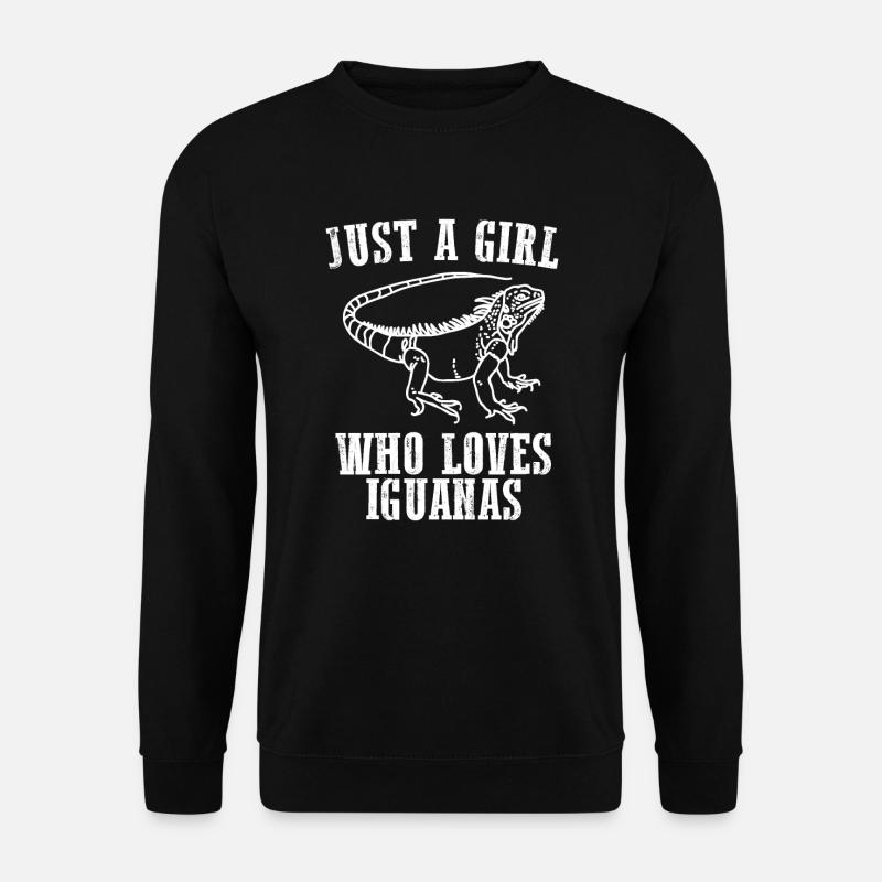NUR EIN MÄDCHEN, DAS LEGUANE LIEBT - Unisex Pullover - Schwarz