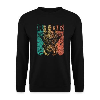 Ride Vintage - Unisex Pullover - Schwarz - Vorne - Alina (178cm) & Michal (187cm)