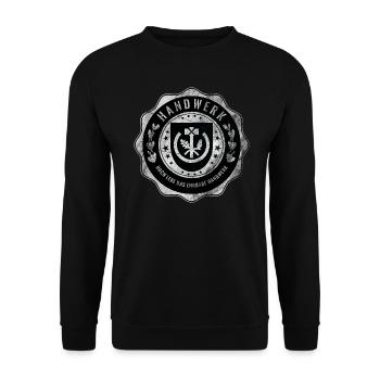 Handwerk, Handwerkerwappen - Unisex Pullover - Schwarz - Vorne - Alina (178cm) & Michal (187cm)