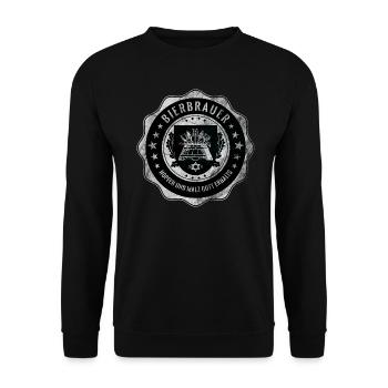 Bierbrauer, Zunft, Handwerk, Wappen - Unisex Pullover - Schwarz - Vorne - Alina (178cm) & Michal (187cm)
