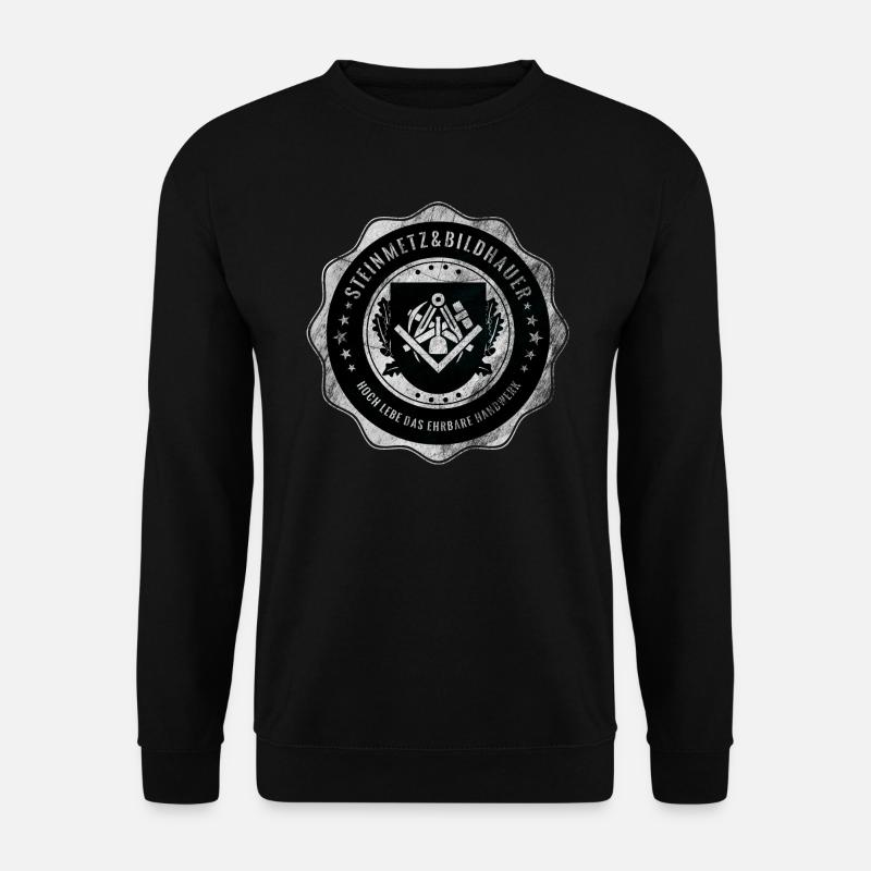 Tailleur de pierre, sculpteur, artisanat, armoiries de guilde - Sweat-shirt Unisexe - noir