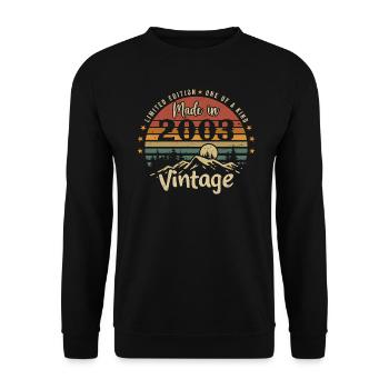 2003 Jubiläum Geboren 2003 Limitierte Auflage - Unisex Pullover - Schwarz - Vorne - Alina (178cm) & Michal (187cm)
