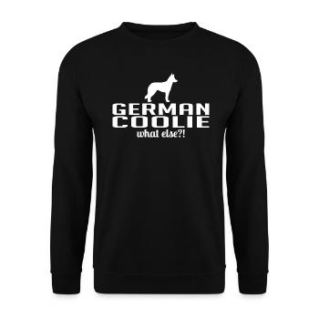 German Coolie what else Hunde Spruch Wilsigns - Sweat-shirt Unisexe - noir - Devant - Alina (178cm) & Michal (187cm)