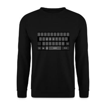 Keyboard name Paul - Unisex Sweatshirt - black - Front - Alina (178cm) & Michal (187cm)