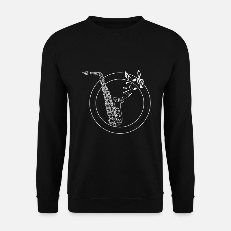 Saxofon - Unisex Pullover - Schwarz