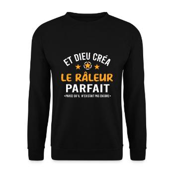 Râleur ronchon cadeau drôle homme - Sweat-shirt Unisexe - noir - Devant - Alina (178cm) & Michal (187cm)