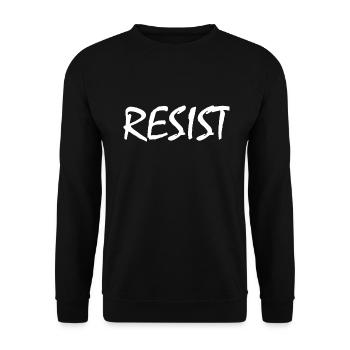 Resist - Unisex Sweatshirt - black - Front - Alina (178cm) & Michal (187cm)