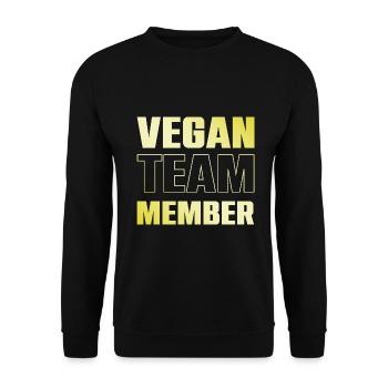 Vegan Team - Unisex Pullover - Schwarz - Vorne - Alina (178cm) & Michal (187cm)