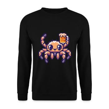 Tarantula Pixel Bière - Sweat-shirt Unisexe - noir - Devant - Alina (178cm) & Michal (187cm)