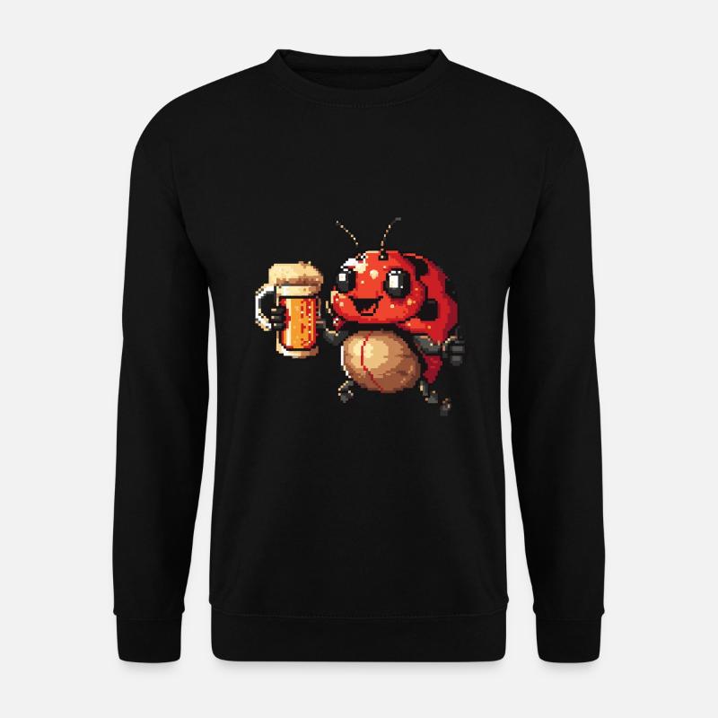 Ladybug Pixel Beer - Unisex Sweatshirt - black