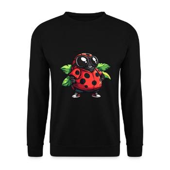 Marienkäfer Sommer - Unisex Pullover - Schwarz - Vorne - Alina (178cm) & Michal (187cm)
