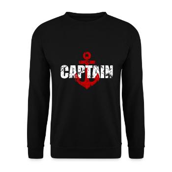 Capitaine capitaine - Sweat-shirt Unisexe - noir - Devant - Alina (178cm) & Michal (187cm)