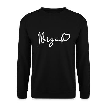 Ibiza heartbeat - Unisex Sweatshirt - black - Front - Alina (178cm) & Michal (187cm)