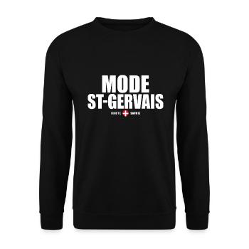 Mode ST Gervais Mont Blanc haute savoie alpes - Sweat-shirt Unisexe - noir - Devant - Alina (178cm) & Michal (187cm)