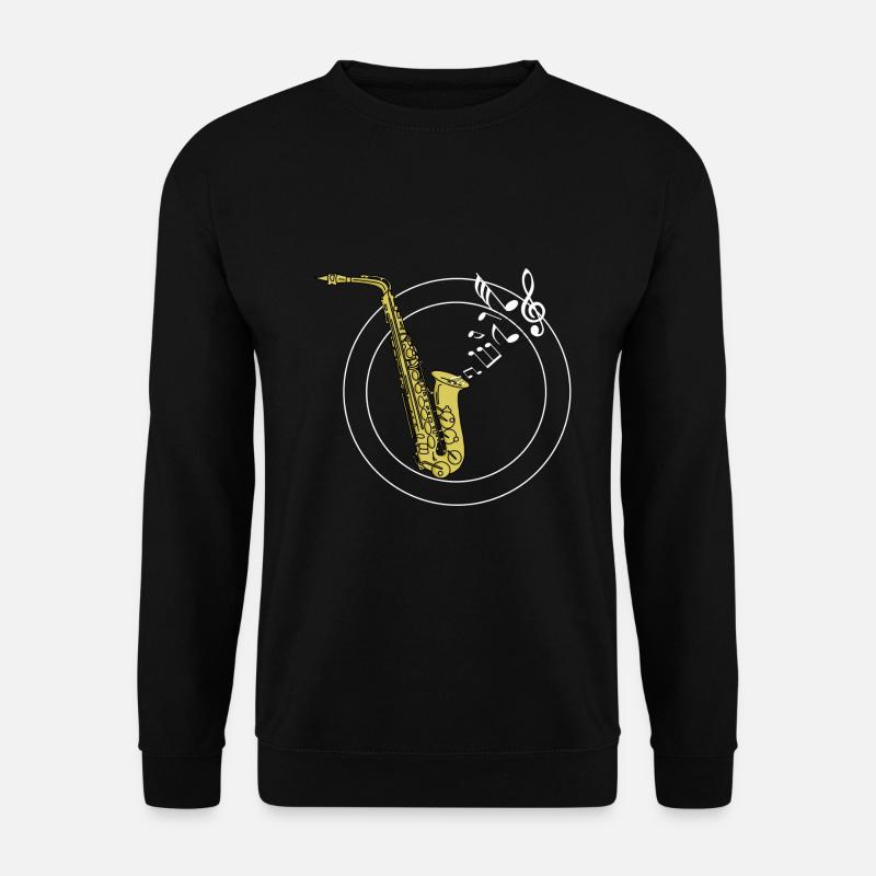 Saxofon - Unisex Pullover - Schwarz