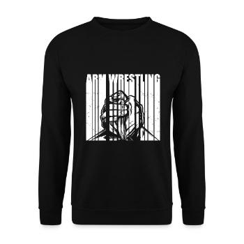 | de bras de fer Arm Press Sport Training Gift - Sweat-shirt Unisexe - noir - Devant - Alina (178cm) & Michal (187cm)