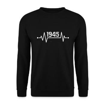 Cadeau D'anniversaire 1945 Génial Depuis 1945 - Sweat-shirt Unisexe - noir - Devant - Alina (178cm) & Michal (187cm)