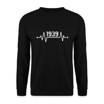 Cadeau D'anniversaire 1939 Génial Depuis 1939 - Sweat-shirt Unisexe - noir - Devant - Alina (178cm) & Michal (187cm)