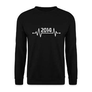 Cadeau D'anniversaire 2014 Génial Depuis 2014 - Sweat-shirt Unisexe - noir - Devant - Alina (178cm) & Michal (187cm)