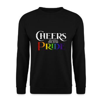 Love is Love, Gay Pride, LGBTQ+ - Unisex Sweatshirt - black - Front - Alina (178cm) & Michal (187cm)