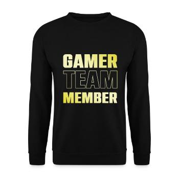 Gamer Team - Unisex Pullover - Schwarz - Vorne - Alina (178cm) & Michal (187cm)