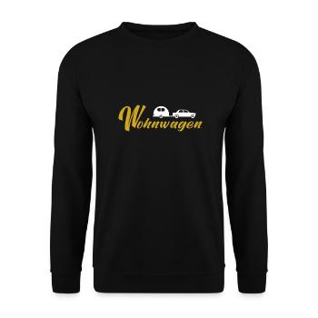 Wohnwagen - Unisex Pullover - Schwarz - Vorne - Alina (178cm) & Michal (187cm)