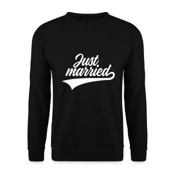 JUST MARRIED MARIAGE - Sweat-shirt Unisexe - noir - Devant - Alina (178cm) & Michal (187cm)