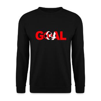 Football Goal Tunisia - Unisex Sweatshirt - black - Front - Alina (178cm) & Michal (187cm)