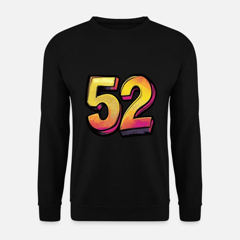 52 Zahl Bunt - Unisex Pullover - Schwarz